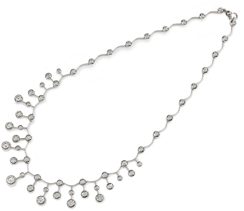 Elegant Diamond Necklace Design