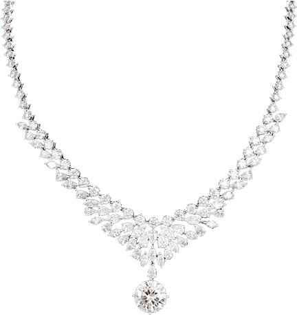 Elegant Diamond Necklace Design