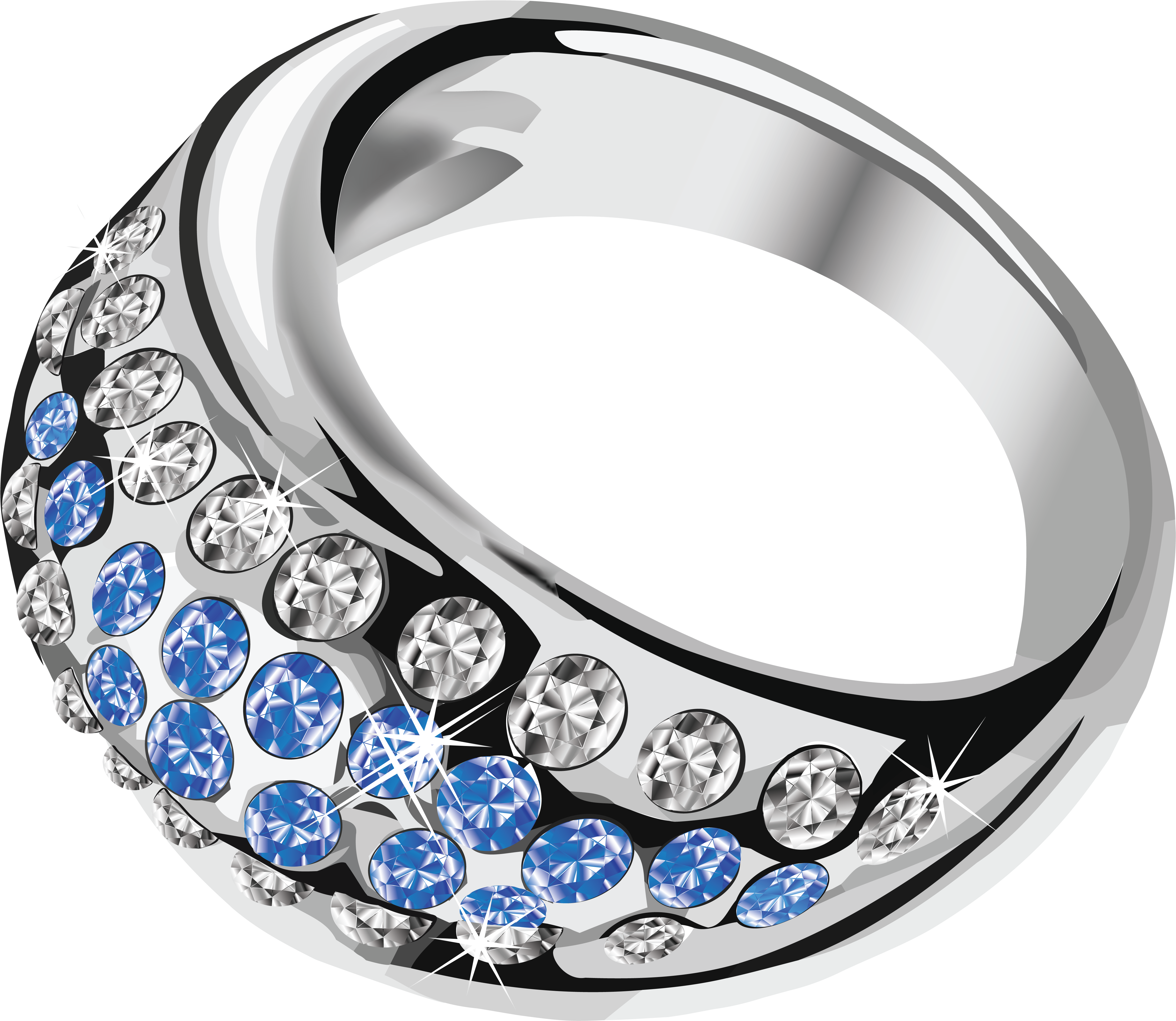 Elegant Diamond Sapphire Ring Design