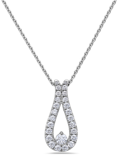 Elegant Diamond Teardrop Pendant