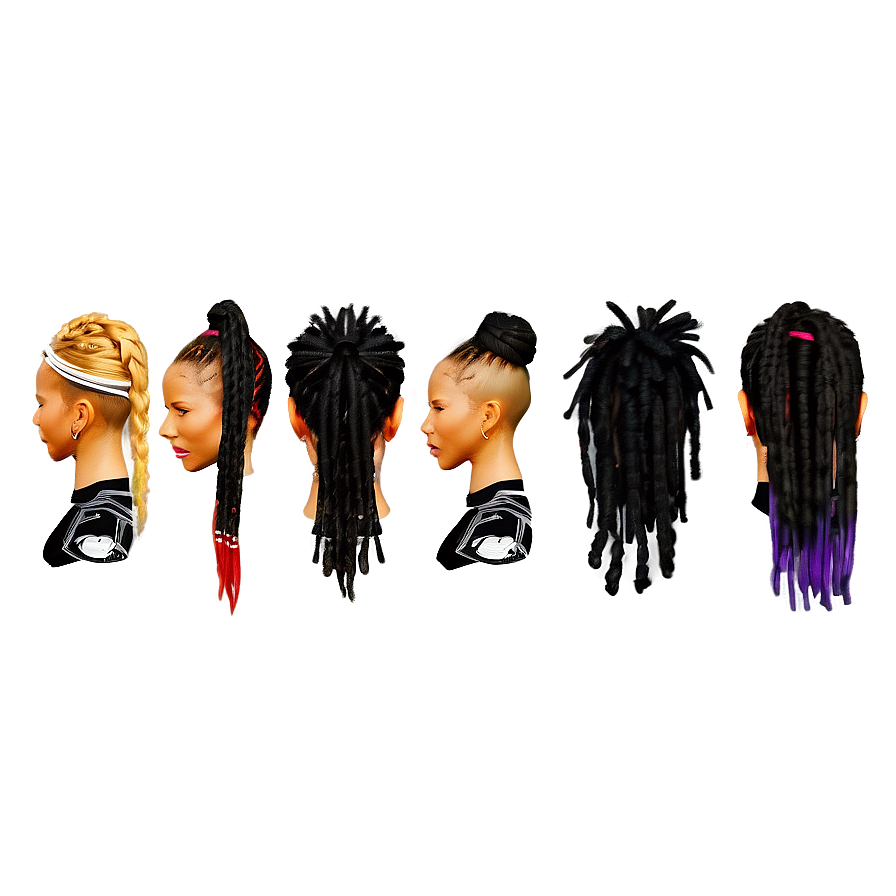 Elegant Dreads Hairstyling Png 05242024