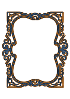 Elegant Embroidered Frame Design