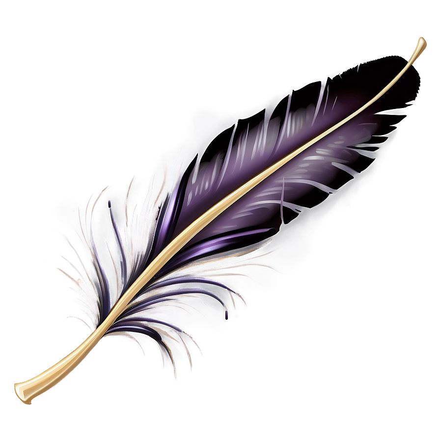 Elegant Feather Illustration Png Mkw97