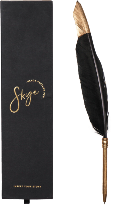 Elegant Feather Penand Book Set