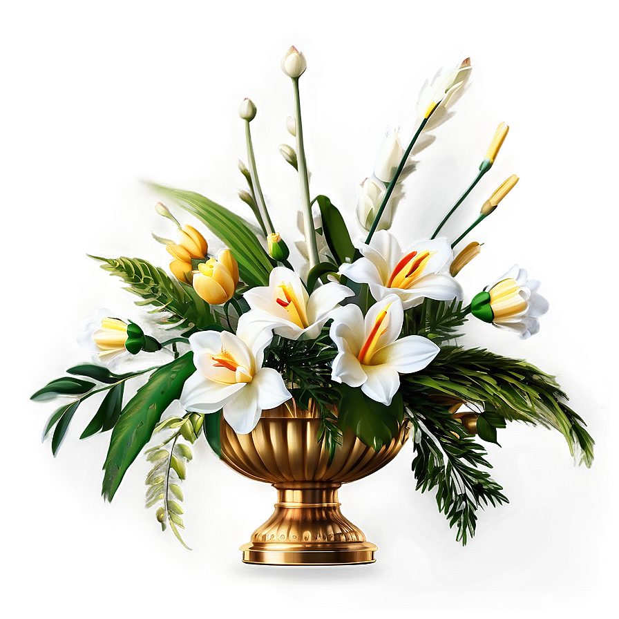 Elegant Floral Arrangement Png Woj