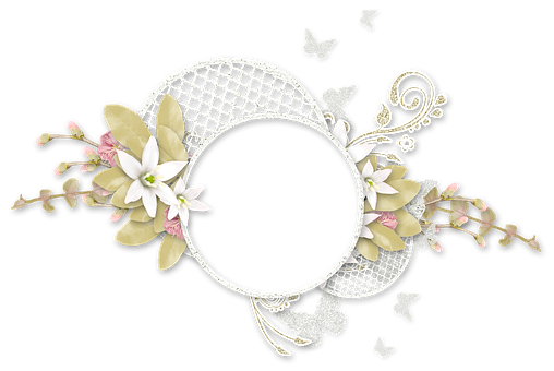 Elegant Floral Butterfly Frame Design