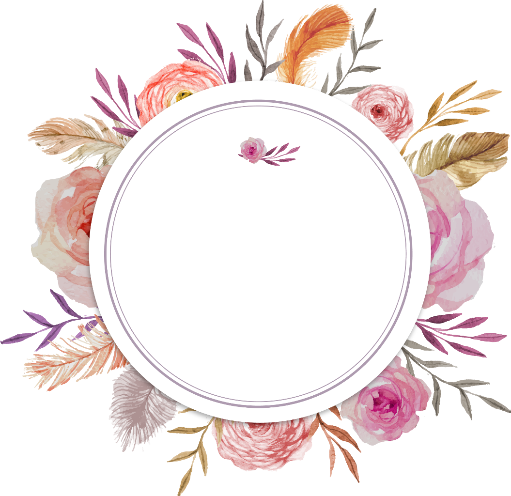 Elegant Floral Frame Template