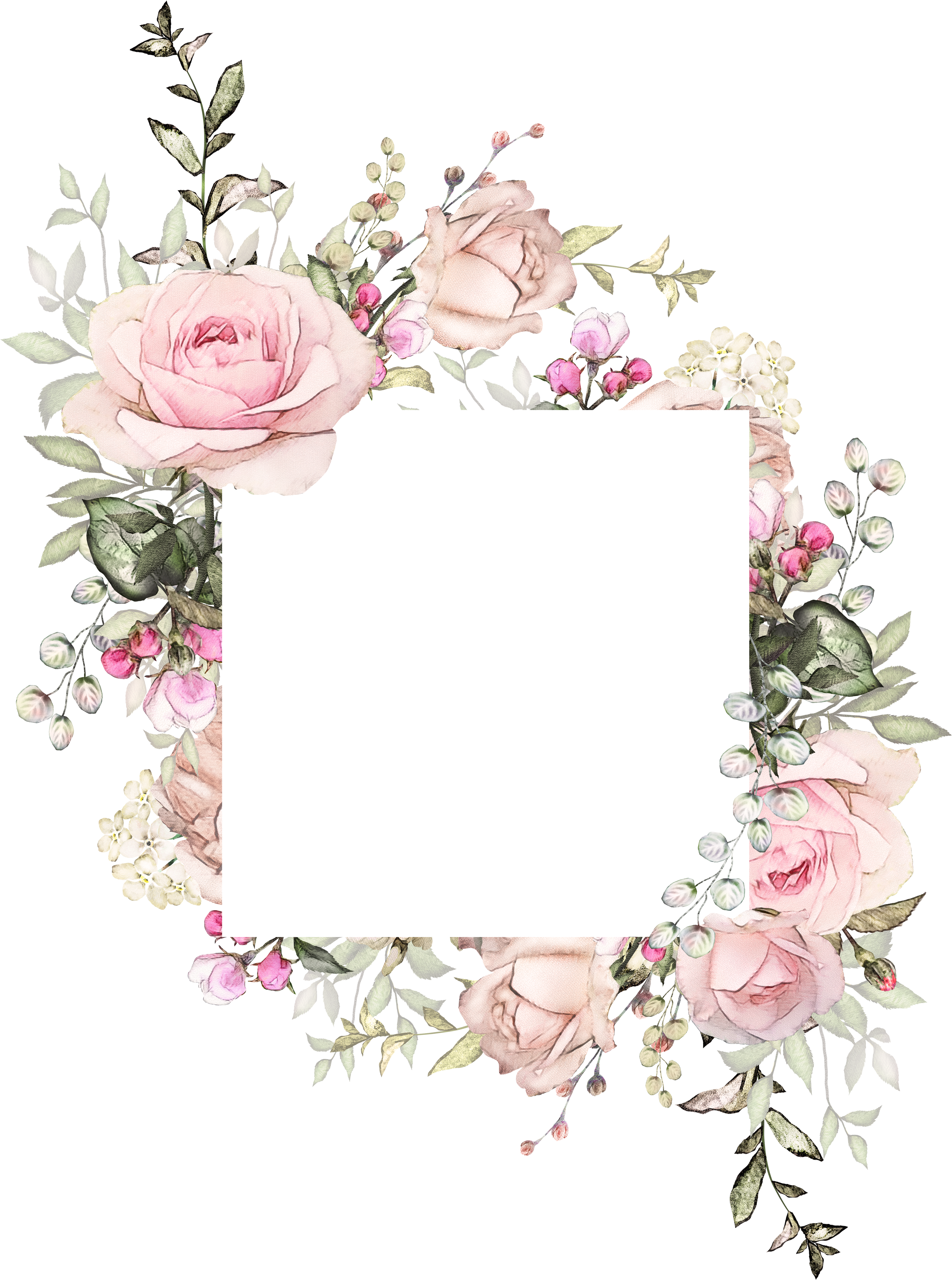 Elegant Floral Frame Vector