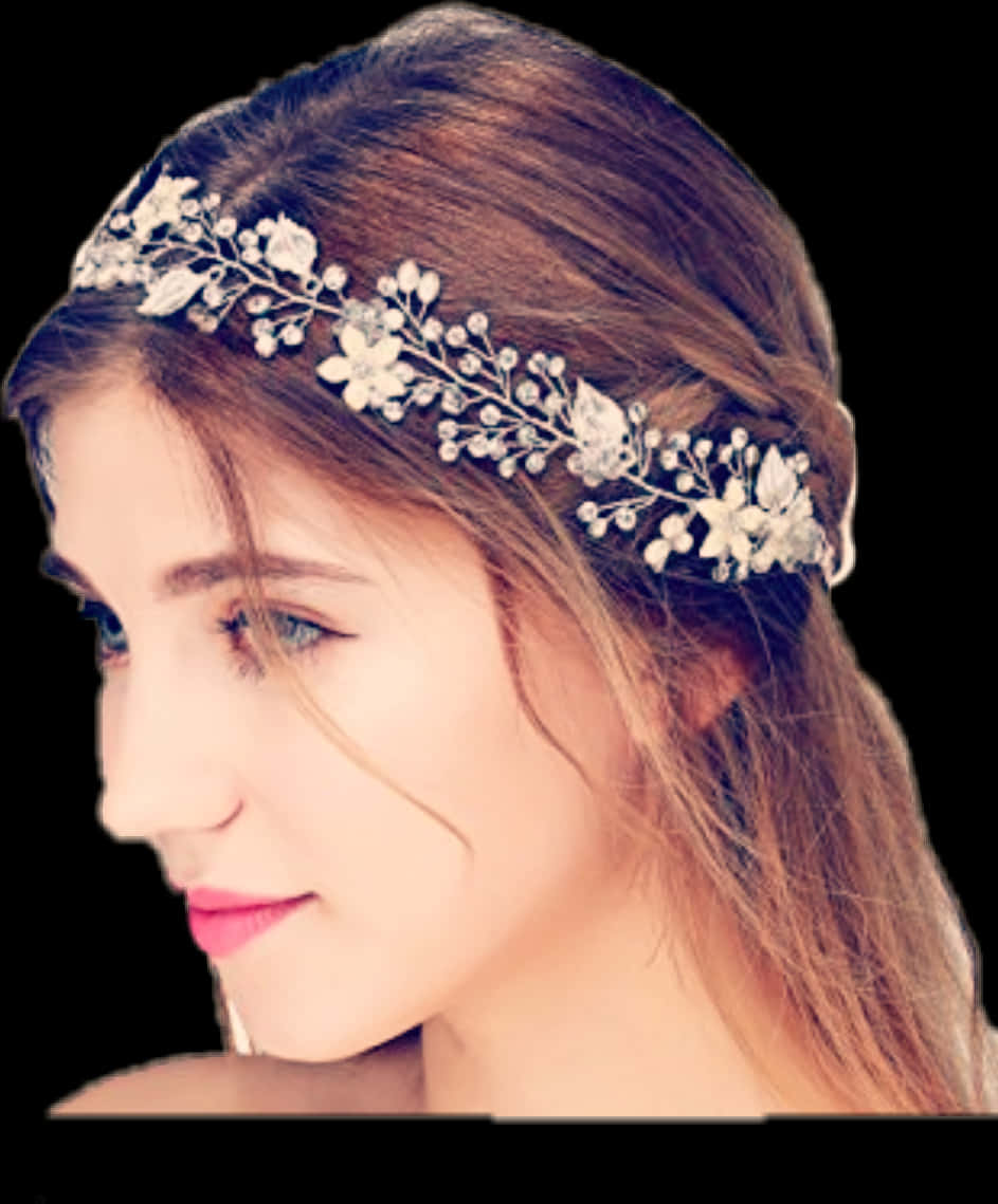 Elegant Floral Headband Girl