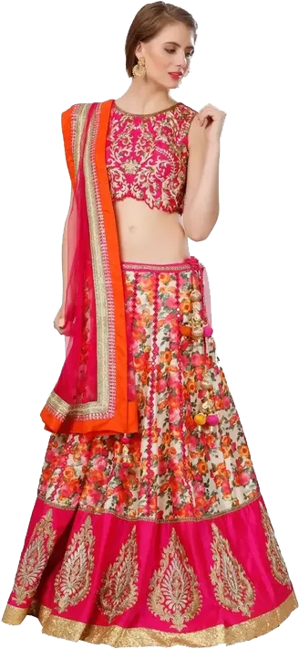 Elegant Floral Lehenga Model