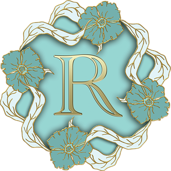 Elegant Floral Letter R Design