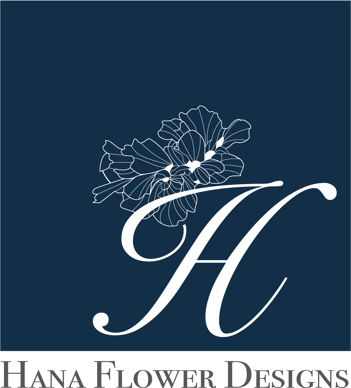 Elegant Floral Monogram Hana Flower Designs