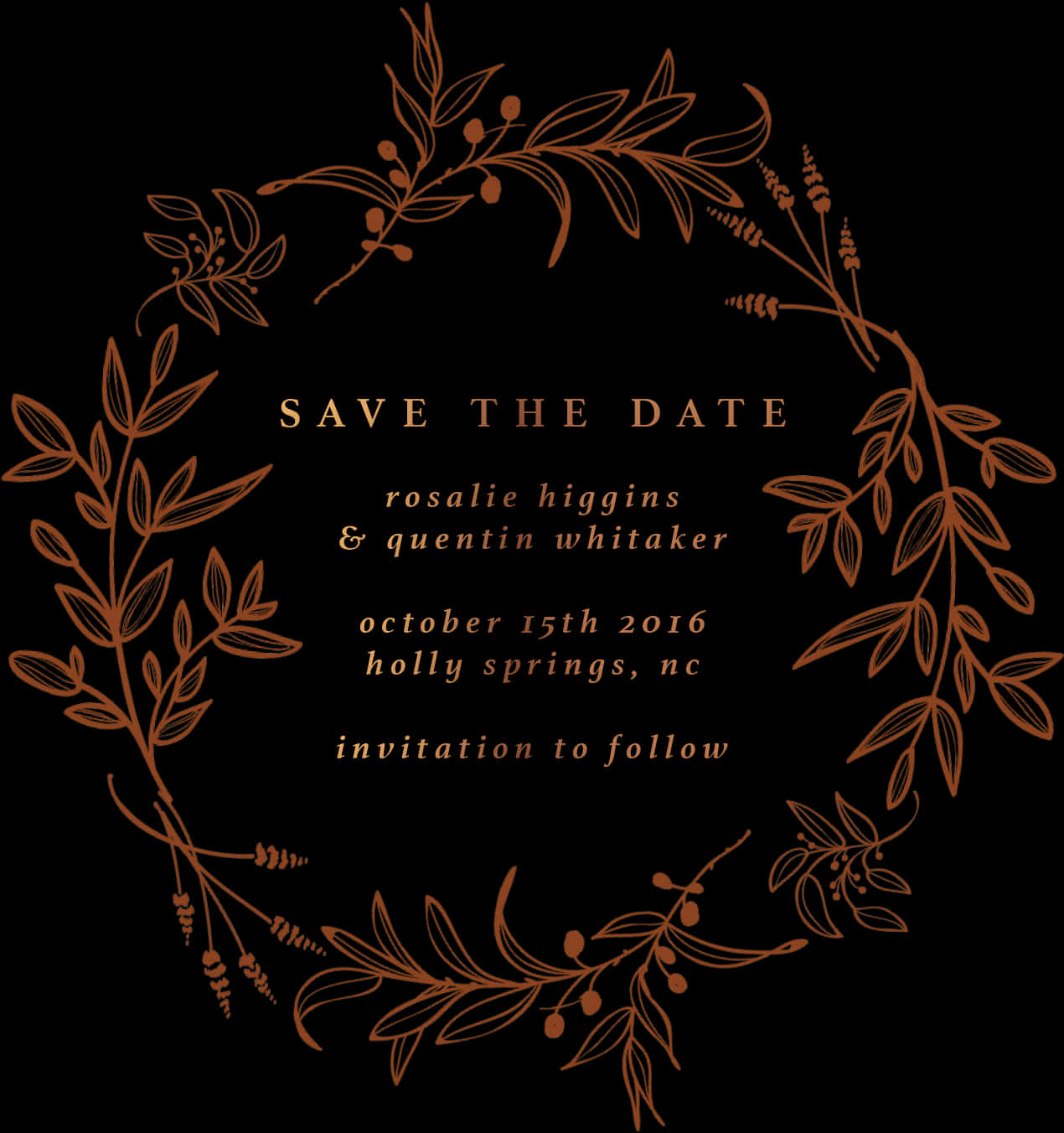 Elegant Floral Savethe Date Card