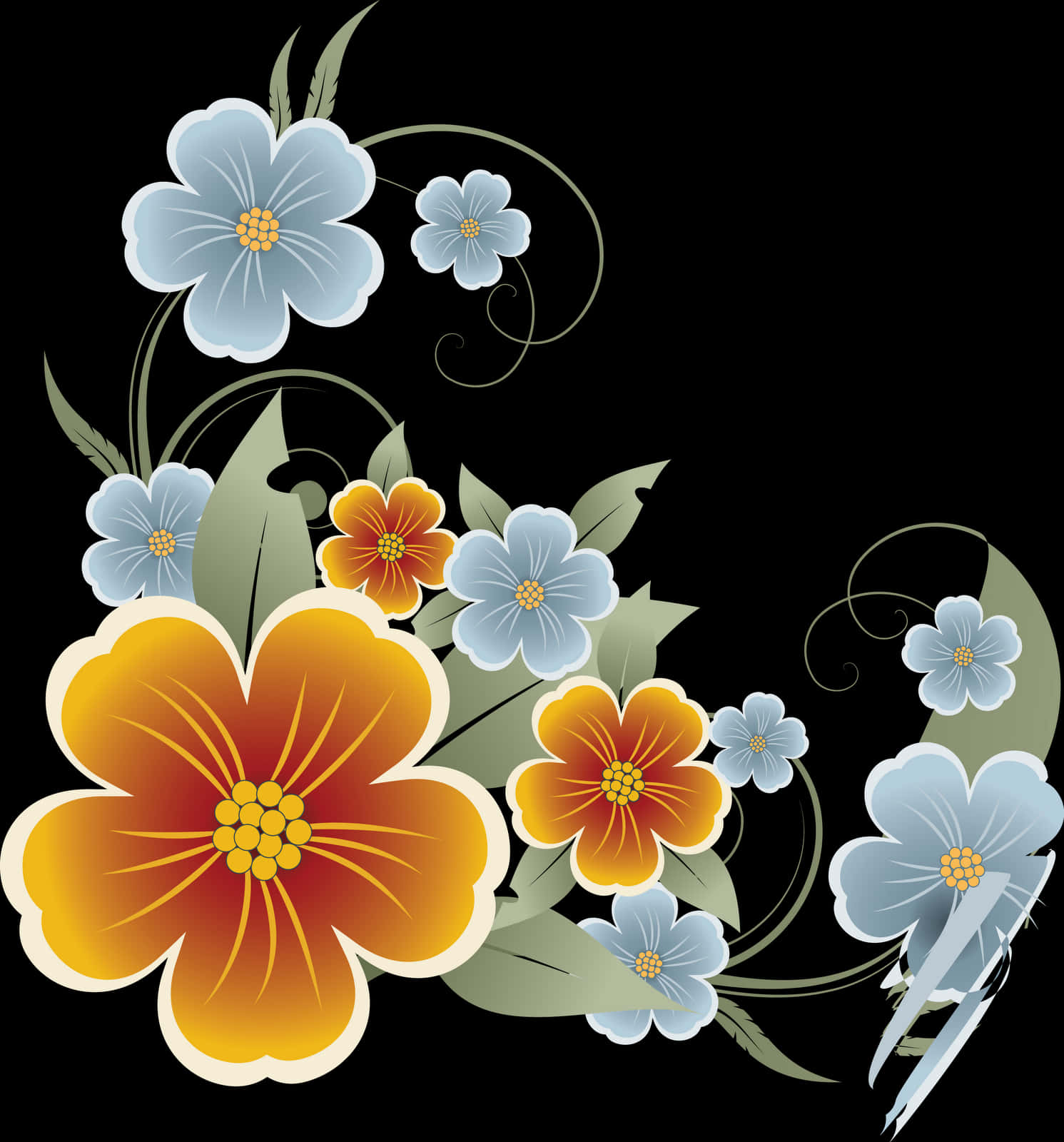 Elegant Floral Vector Design