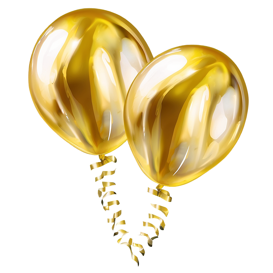 Elegant Gold Balloon Png Pwn74