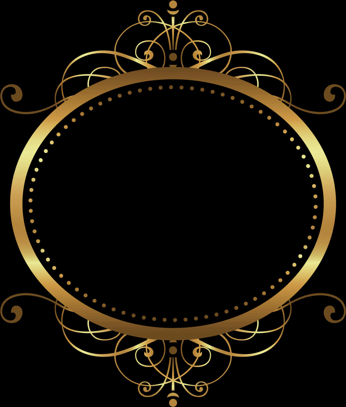 Elegant Gold Circle Frame