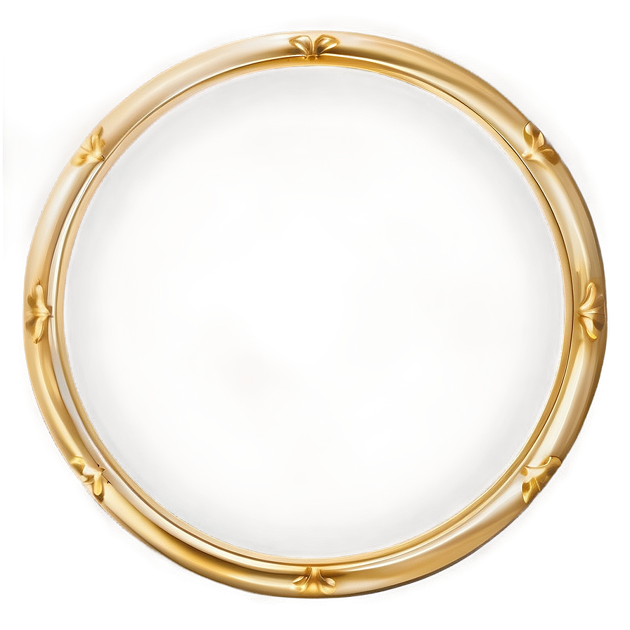 Elegant Gold Circle Frame Png Xol