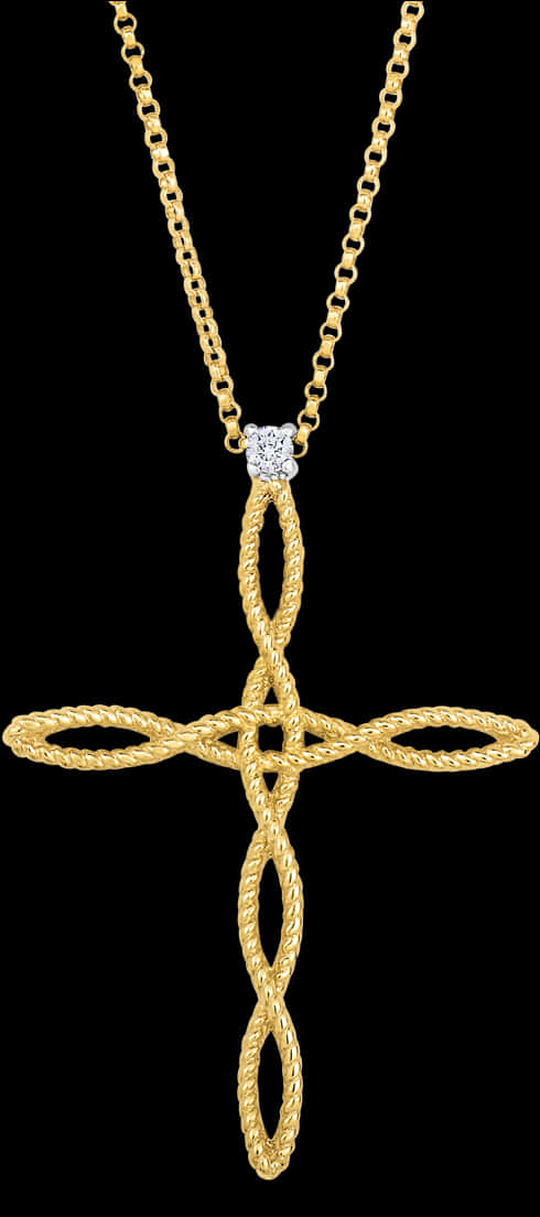 Elegant Gold Cross Pendant Necklace