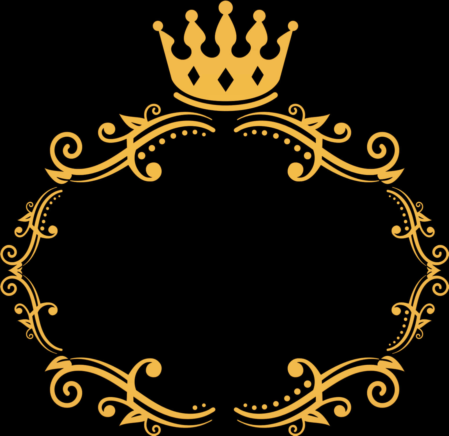 Elegant Gold Crown Frame