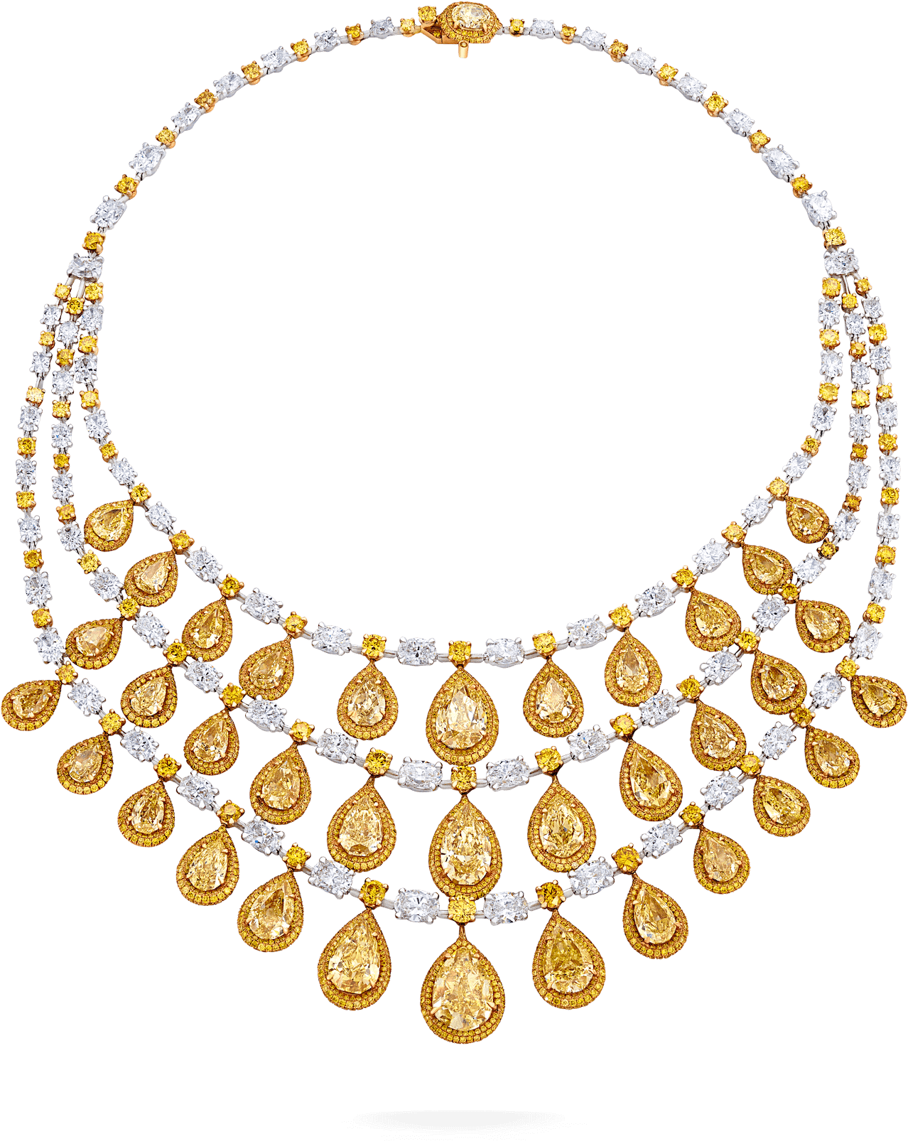 Elegant Gold Diamond Teardrop Necklace