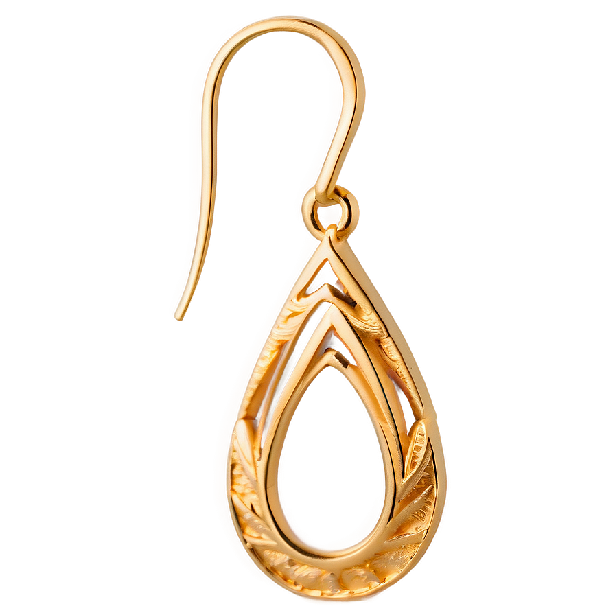 Elegant Gold Earrings Png 06262024