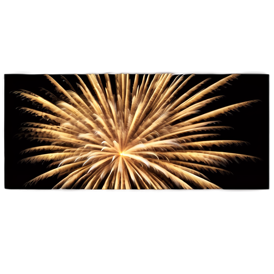 Elegant Gold Fireworks Explosion Png Cky