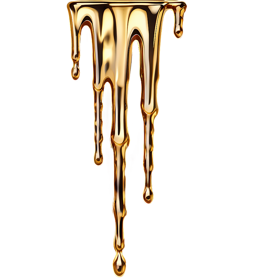 Elegant Gold Glitter Drip Design Png Lfc