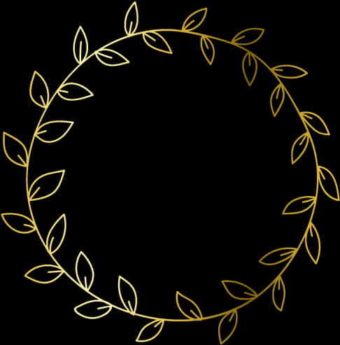 Elegant Gold Leaf Circle Frame