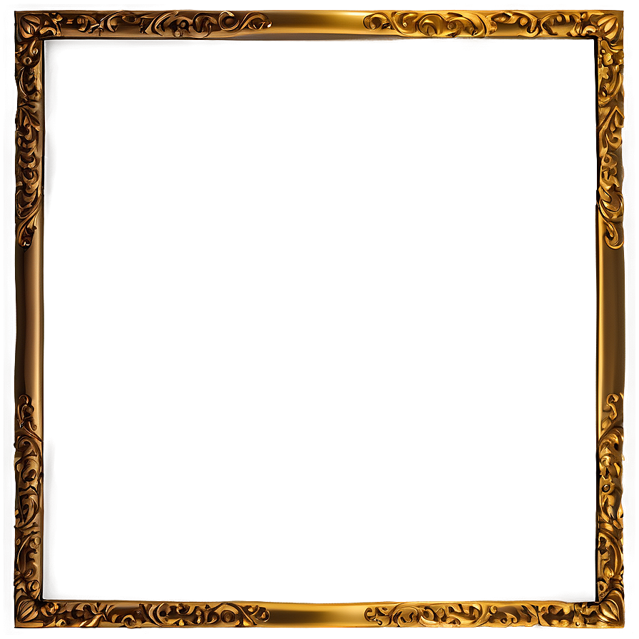 Elegant Gold Picture Frame Png Kct