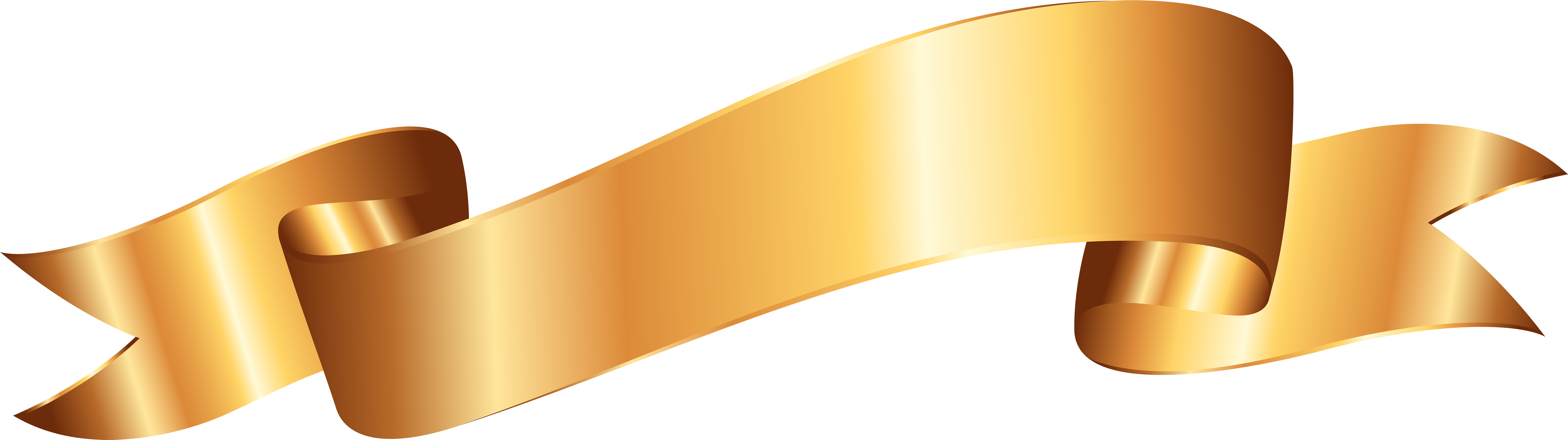 Elegant Gold Ribbon Banner