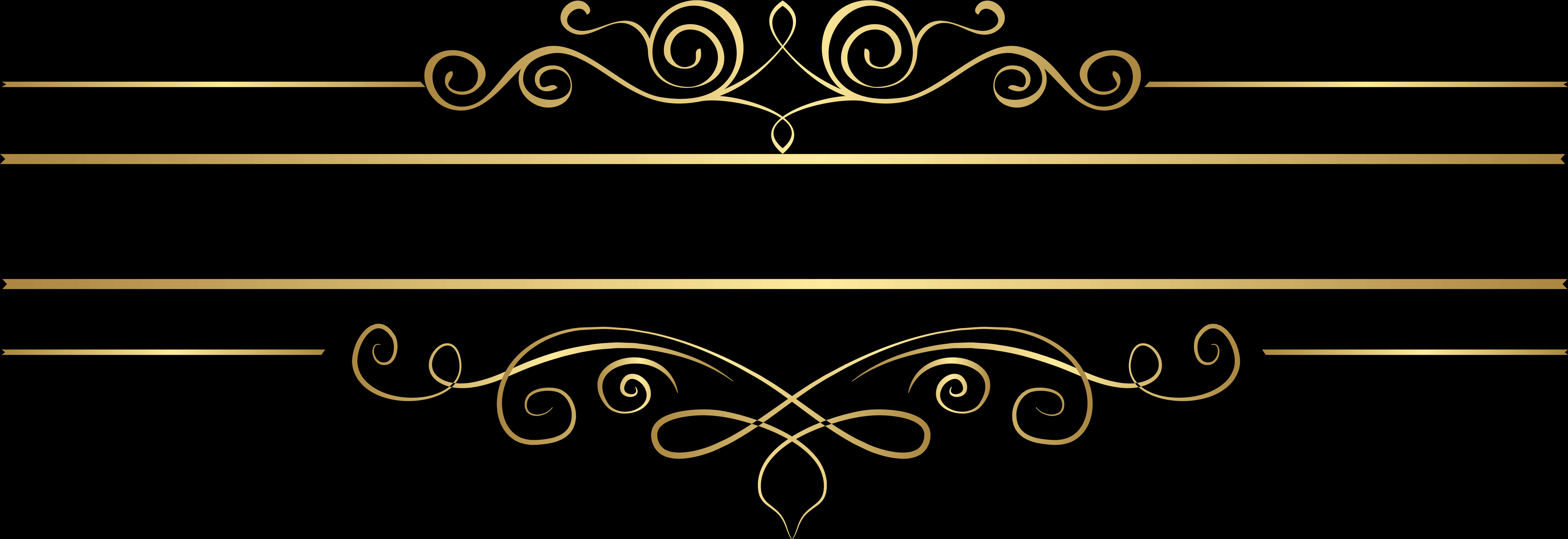 Elegant Gold Scroll Banner