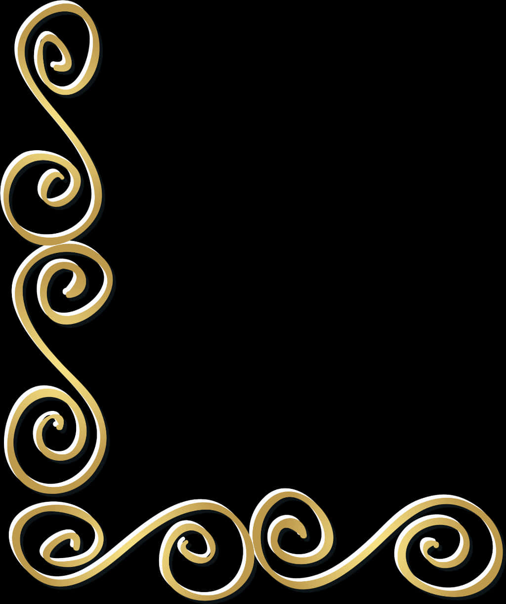 Elegant Gold Swirls Border Design