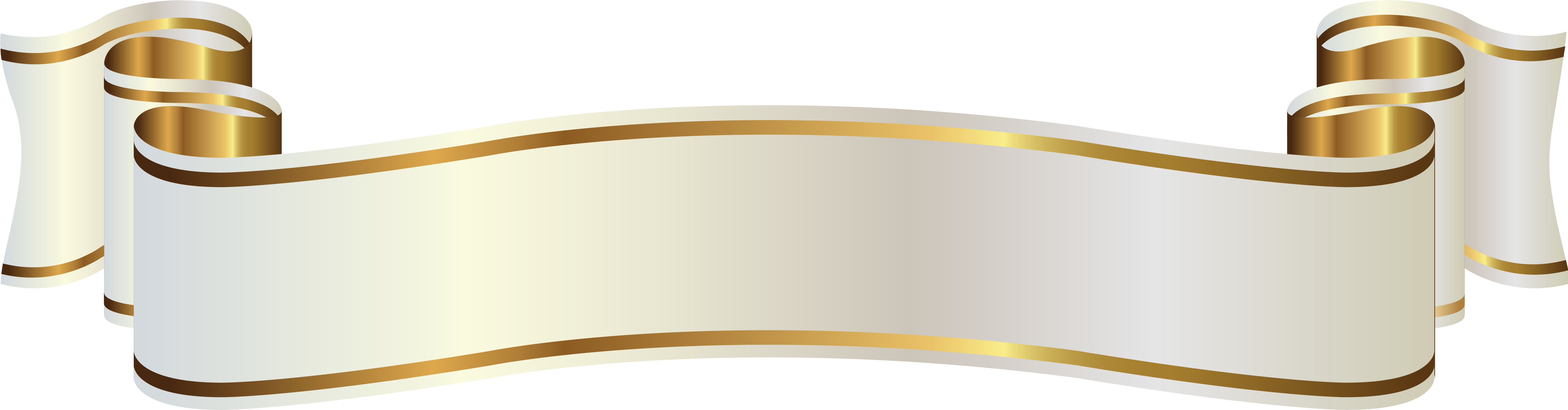 Elegant Goldand White Banner
