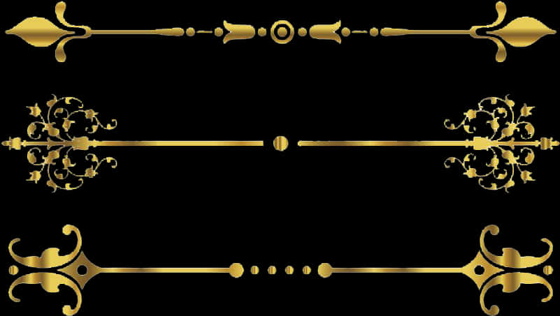 Elegant Golden Decorative Lines