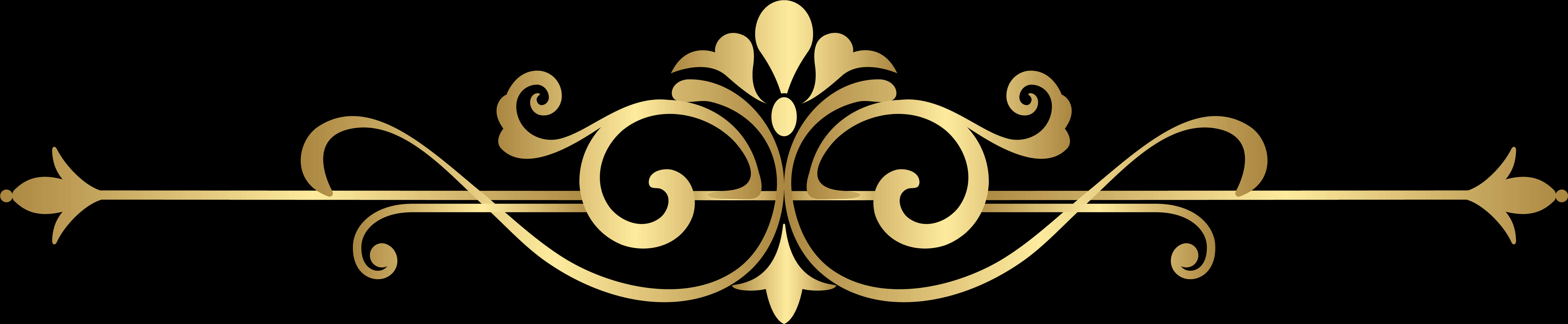 Elegant Golden Flourish Divider