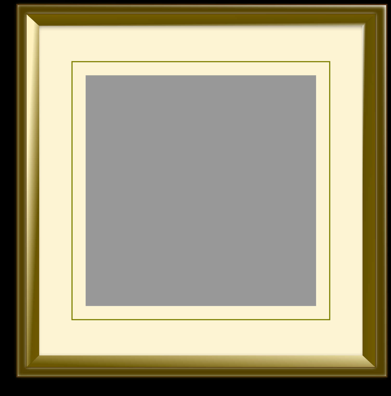 Elegant Golden Frameon Gray Background