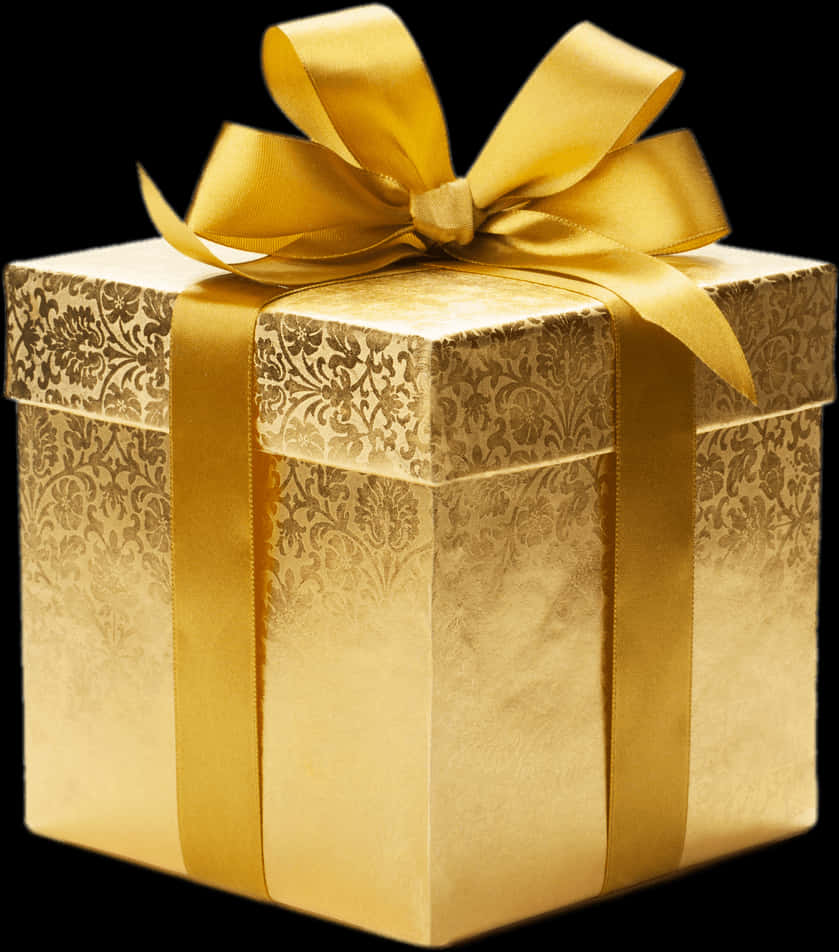 Elegant Golden Gift Box