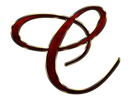 Elegant Golden Letter E Design