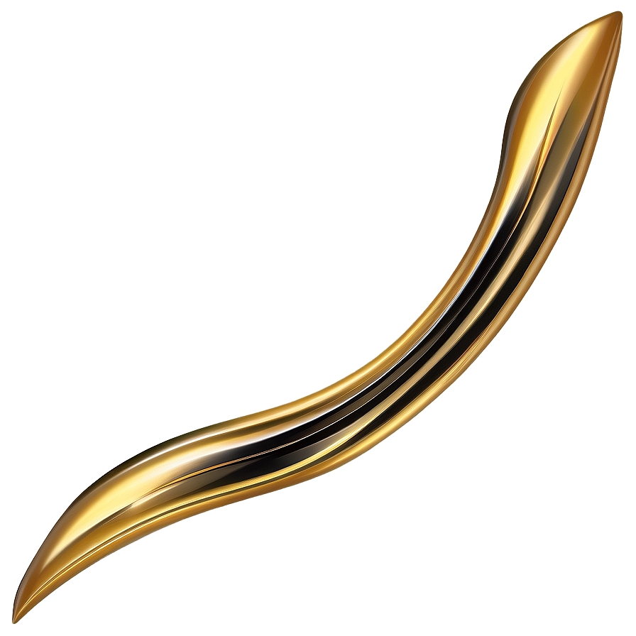 Elegant Golden Line Curve Png Juf