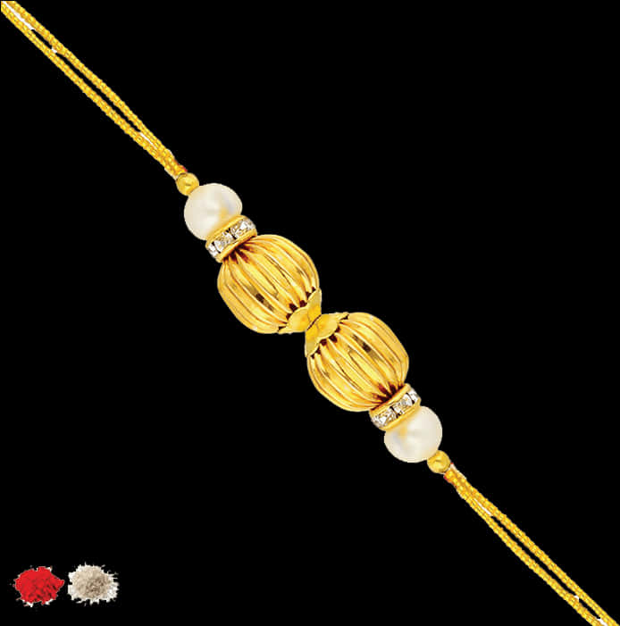 Elegant Golden Rakhi Design