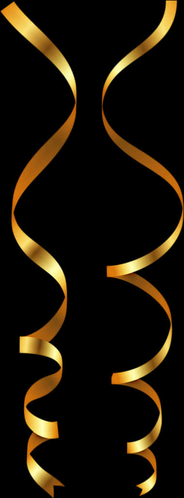 Elegant Golden Ribbon Curves