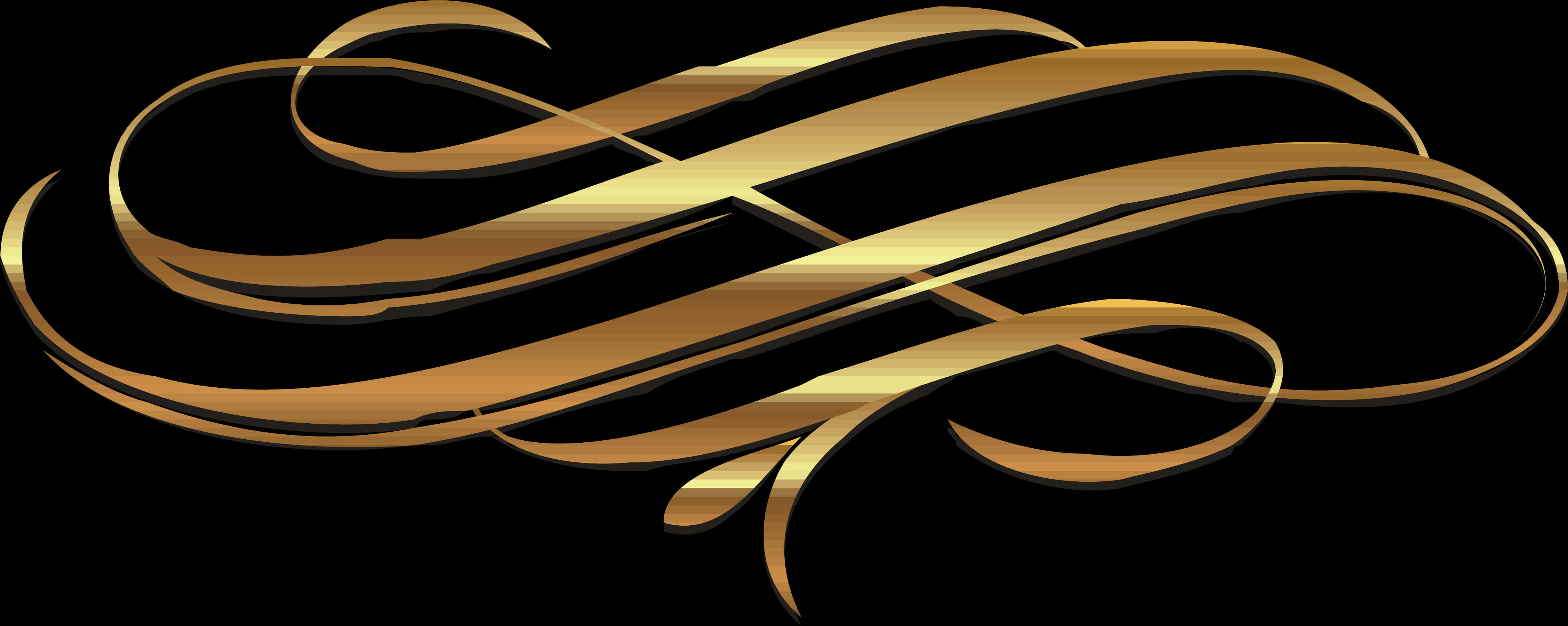 Elegant Golden Ribbon Graphic