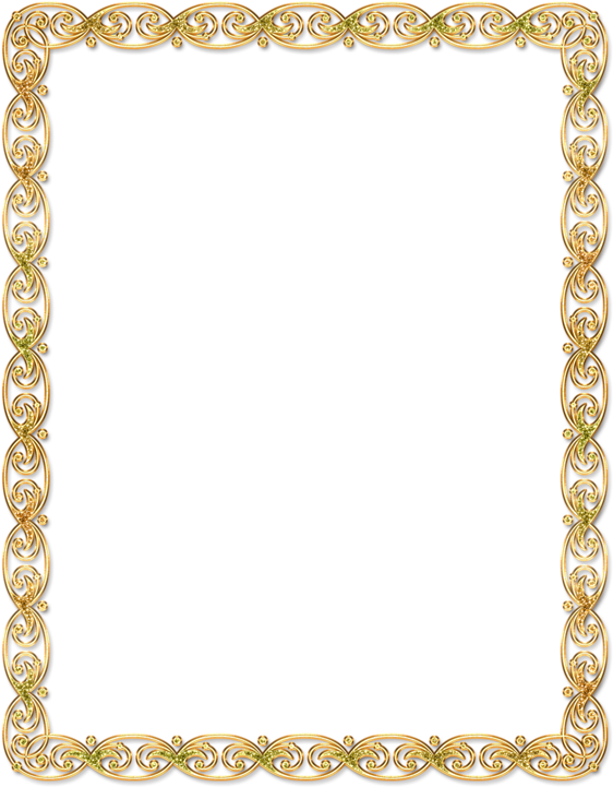 Elegant Golden Scroll Certificate Border