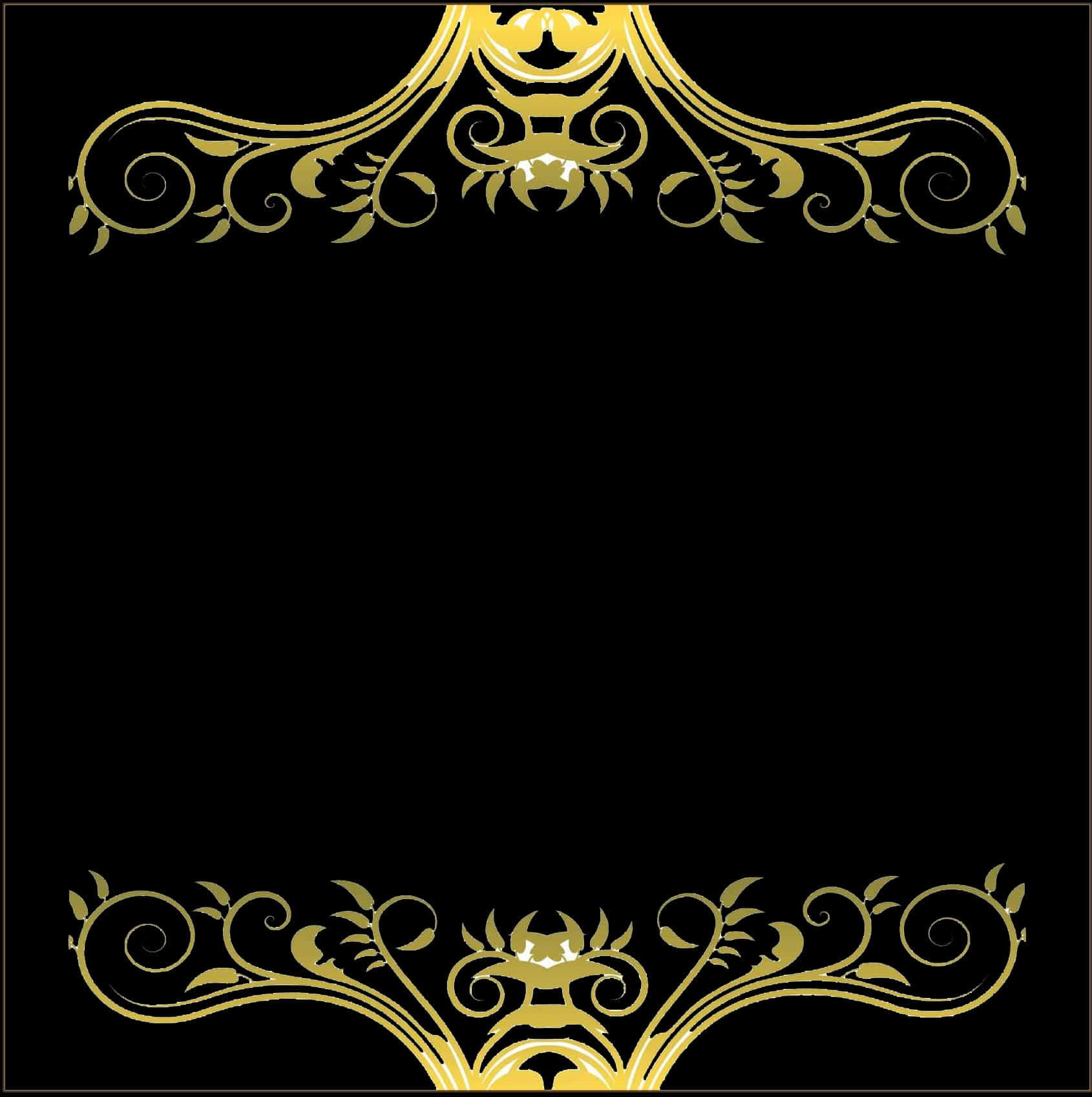 Elegant Golden Wedding Frame Design