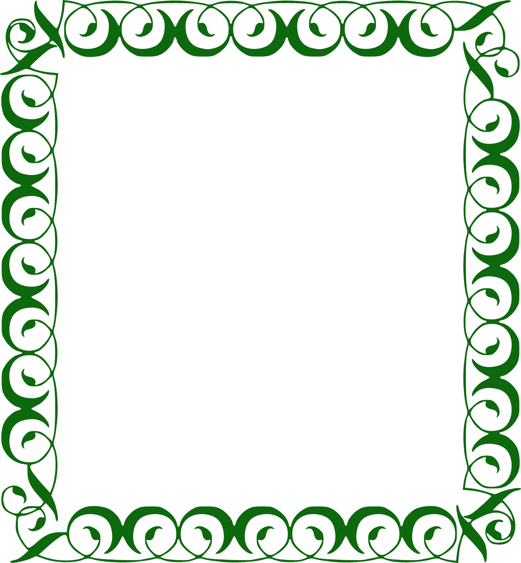 Elegant Green Celtic Frame