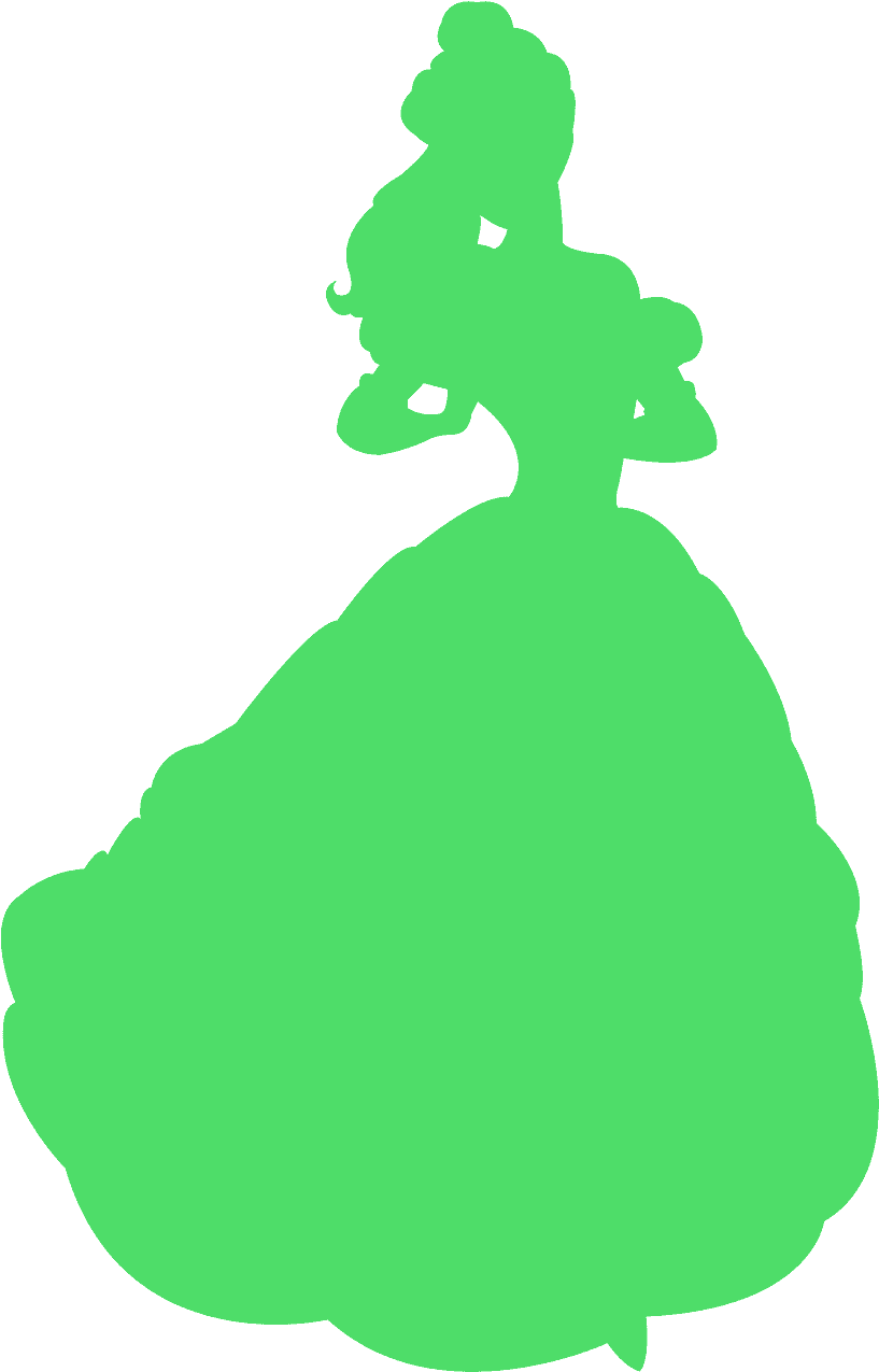 Elegant Green Silhouette Woman