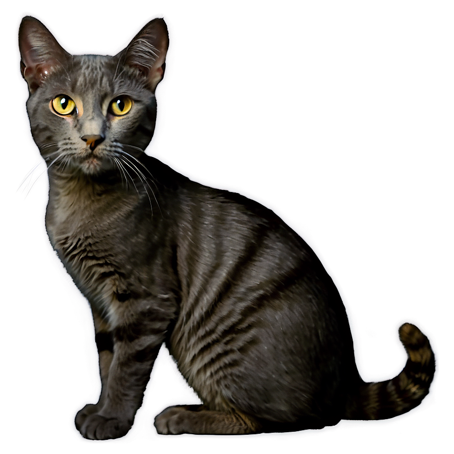 Elegant Grey Cat Png 72