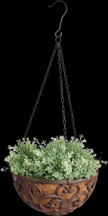 Elegant Hanging Planter With Flowers