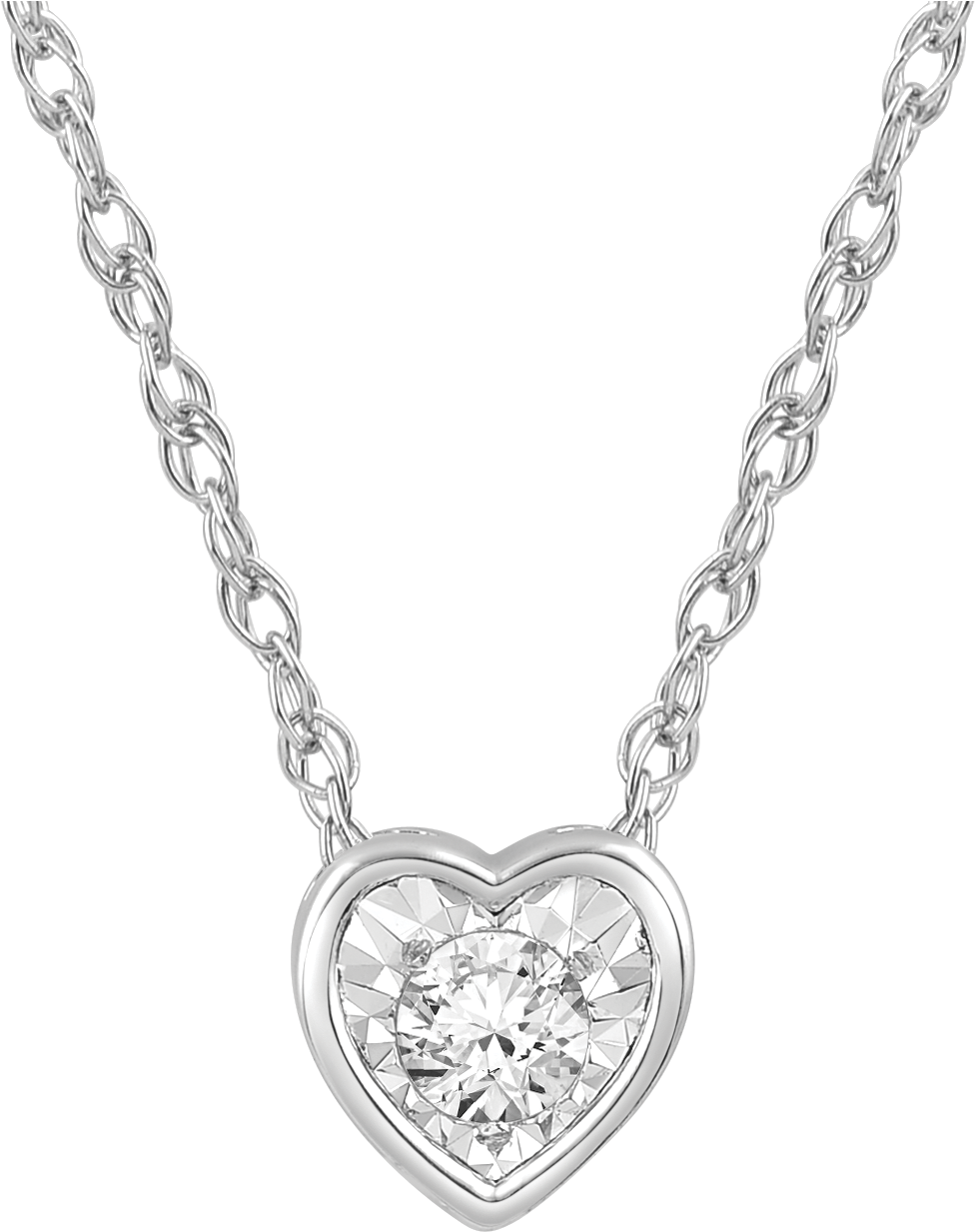 Elegant Heart Diamond Necklace