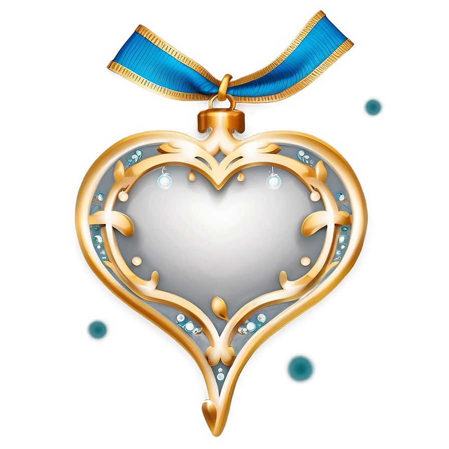 Elegant Heart Ornament Png 06202024